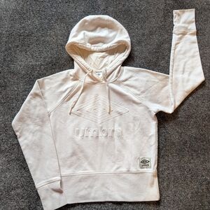 Umbro Women’s Cream Pullover Hoodie with Embossed Logo